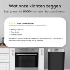 Loftey Sensor Prullenbak 60 Liter – Touch Free Afvalbak - Afvalemmer - Afvalscheiding 2x30L - Keuken - Zwart/RVS -Thuis Opslag Winkel 1200x1200 1406