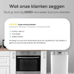 Loftey Sensor Prullenbak 60 Liter – Touch Free Afvalbak - Afvalemmer - Afvalscheiding 2x30L - Keuken - Wit/RVS -Thuis Opslag Winkel 1200x1200 1414