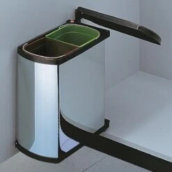 Hailo Inbouw Prullenbak - 2x8 L - RVS - Zwart -Thuis Opslag Winkel 1200x1200 1471