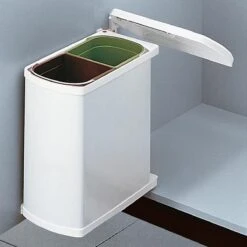 Hailo Duo-Automatic Inbouw Prullenbak - 16 L - Wit -Thuis Opslag Winkel 1200x1200 1473