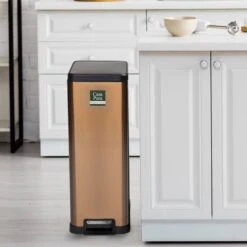Casa Pura Prullenbak - Vuilnisbak - Zack - Afvalbak Voor Keuken - Brons - 15 L -Thuis Opslag Winkel 1200x1200 1496