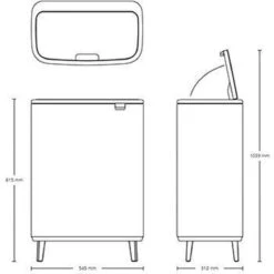 Brabantia - Bo Touch Bin Hi 60 L Matt Black -Thuis Opslag Winkel 1200x1200 1508