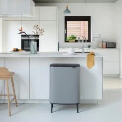 Brabantia - Bo Touch Bin Hi 2 X 30 L Mineral C Grey -Thuis Opslag Winkel 1200x1200 1531