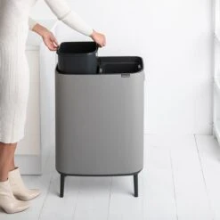 Brabantia - Bo Touch Bin Hi 2 X 30 L Mineral C Grey -Thuis Opslag Winkel 1200x1200 1532