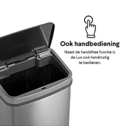 Homra LUX Prullenbak Met Sensor - Automatische Soft Close Deksel - 50 L - Hoogwaardig RVS - 50 Liter Vuilbak - Infrarood Bewegingssensor - Hygiënische Vuilnisbak - Vingerafdruk Bestendig - Sensor Prullenbak 21 Homra LUX Prullenbak Met Sensor - Automatische Soft Close Deksel - 50 L - Hoogwaardig RVS - 50 Liter Vuilbak - Infrarood Bewegingssensor - Hygiënische Vuilnisbak - Vingerafdruk Bestendig - Sensor Prullenbak -Thuis Opslag Winkel 1200x1200 1557