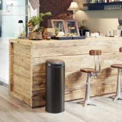 Monzana Prullenbak 56 Liter Inhoud - Met Sensor - RVS Zwart -Thuis Opslag Winkel 1200x1200 1568
