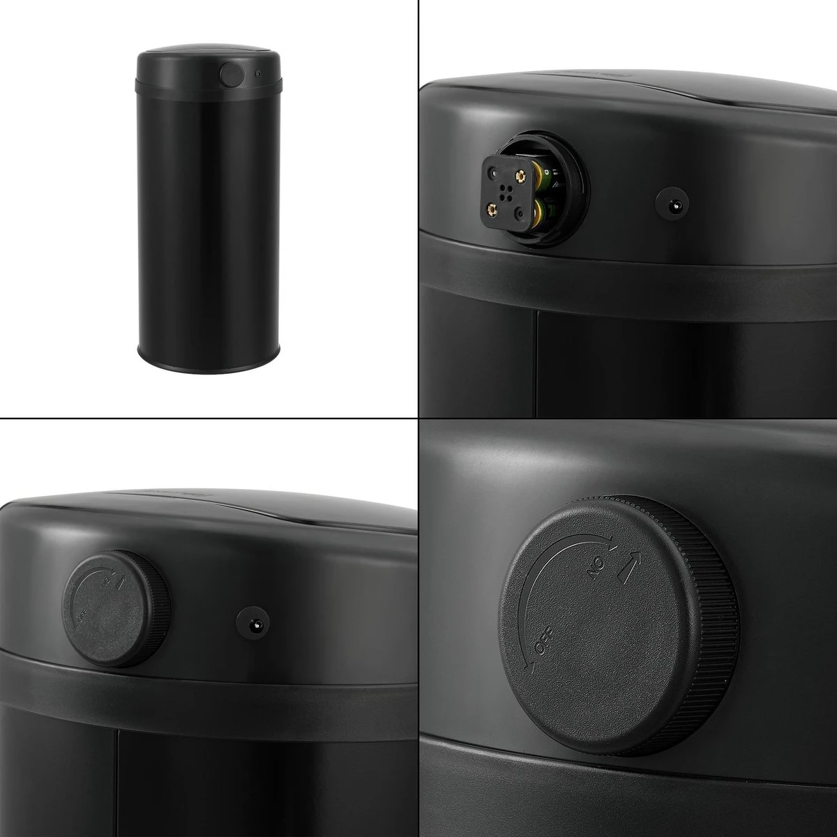 Prullenbak Met Sensor 68xØ30,5 Cm 42 Liter Zwart 7 Prullenbak Met Sensor 68xØ30,5 Cm 42 Liter Zwart - Afbeelding 7