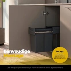 Eleganca Afvalbak 20 Liter – Inbouw Prullenbak – Inbouw Afvalemmer 20L – Uittrekbare Prullenbak – Vuilnisbak -Afvalemmer Keuken – Hygiënisch – Ruimtebesparend Vuilnisbak – Grijs – B24,6xD44xH39cm 18 Eleganca Afvalbak 20 Liter – Inbouw Prullenbak – Inbouw Afvalemmer 20L – Uittrekbare Prullenbak – Vuilnisbak -Afvalemmer Keuken – Hygiënisch – Ruimtebesparend Vuilnisbak – Grijs – B24,6xD44xH39cm -Thuis Opslag Winkel 1200x1200 1616