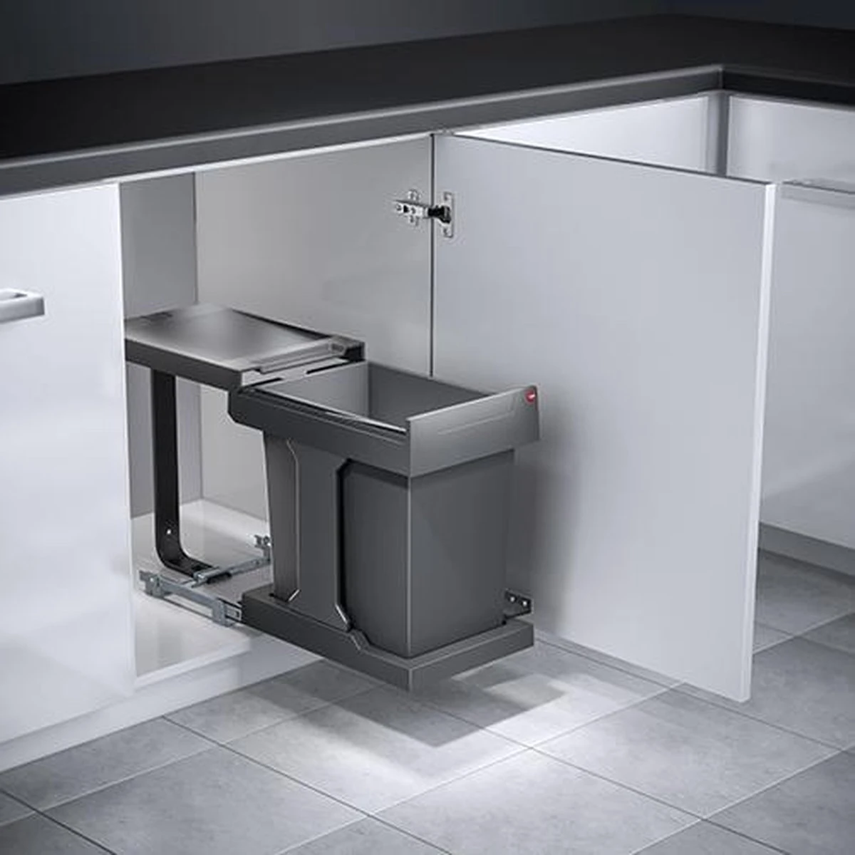 Hailo Solo Automatic Inbouw Prullenbak - Automatische Afvalemmer - 20 Liter | Donkergrijs 4 Hailo Solo Automatic Inbouw Prullenbak - Automatische Afvalemmer - 20 Liter | Donkergrijs - Afbeelding 4
