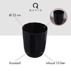 QUVIO Prullenbak Plastic / Papierbak / Papiermand / Afvalbak / Afvalemmer - Zwart 9 QUVIO Prullenbak Plastic / Papierbak / Papiermand / Afvalbak / Afvalemmer - Zwart -Thuis Opslag Winkel 1200x1200 1657