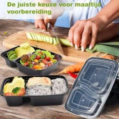 Meal Prep Bakjes - 20 Stuks - 2 Compartimenten - Vershoudbakjes - Meal Prep - 1L - Magnetron Bakjes Met Deksel - Vershouddoos -Thuis Opslag Winkel 1200x1200 1697