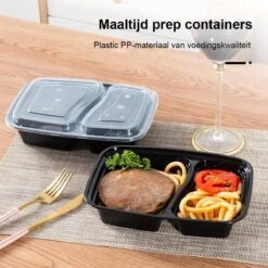 Meal Prep Bakjes - 20 Stuks - 2 Compartimenten - Vershoudbakjes - Meal Prep - 1L - Magnetron Bakjes Met Deksel - Vershouddoos -Thuis Opslag Winkel 1200x1200 1698