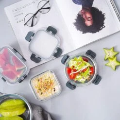 Glazen Meal Prep Bakjes 6 Stuks - Vershoudbakjes - Lunchbox - Diepvriesbakjes - Vershouddoos - Vershoudbakjes Set - Glazen Bakjes - Voedselcontainer - Magnetron Bakjes Met Deksel - BPA Vrij -Thuis Opslag Winkel 1200x1200 1715