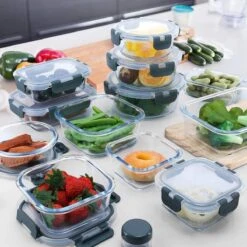 Glazen Meal Prep Bakjes 6 Stuks - Vershoudbakjes - Lunchbox - Diepvriesbakjes - Vershouddoos - Vershoudbakjes Set - Glazen Bakjes - Voedselcontainer - Magnetron Bakjes Met Deksel - BPA Vrij -Thuis Opslag Winkel 1200x1200 1717
