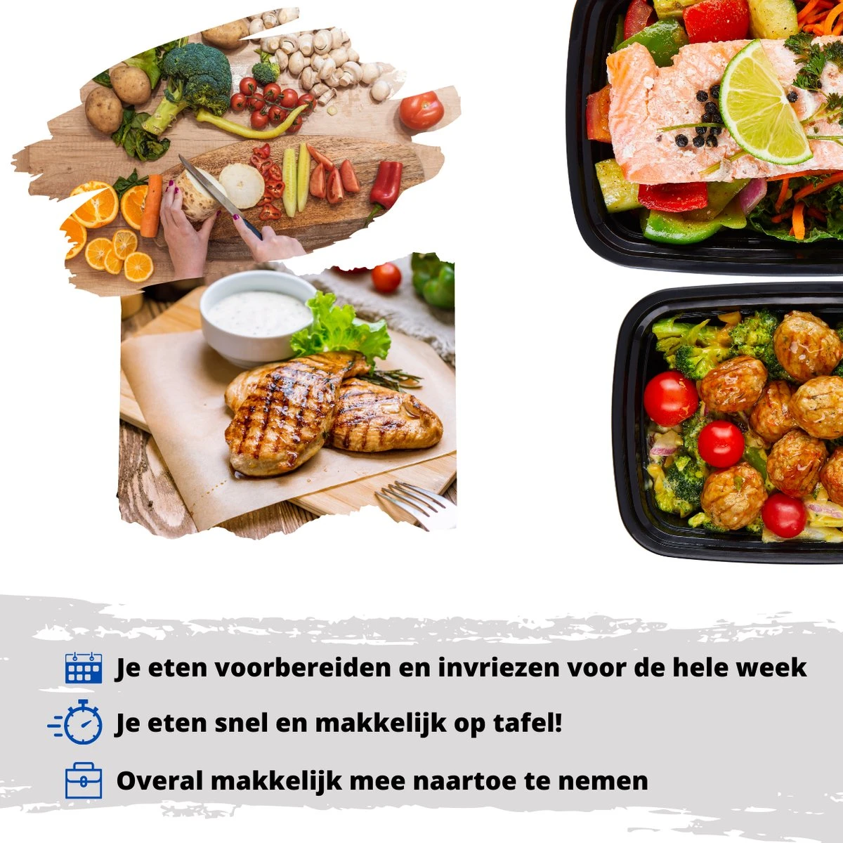 Meal Prep Bakjes - 7 Stuks - 1 Compartiment - Lunchbox - Diepvriesbakjes - Vershoudbakjes - Plastic Bakjes Met Deksel - Magnetron Bakjes Met Deksel - Meal Prep - Vershouddoos - 1L - BPA Vrij 2 Meal Prep Bakjes - 7 Stuks - 1 Compartiment - Lunchbox - Diepvriesbakjes - Vershoudbakjes - Plastic Bakjes Met Deksel - Magnetron Bakjes Met Deksel - Meal Prep - Vershouddoos - 1L - BPA Vrij - Afbeelding 2