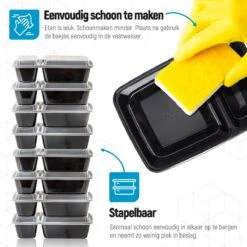 Meal Prep Bakjes - 10 Stuks - 2 Compartimenten - Lunchbox - Diepvriesbakjes - Vershoudbakjes - Plastic Bakjes Met Deksel - Magnetron Bakjes Met Deksel - Meal Prep - Vershouddoos - 1L - BPA Vrij – Fitcrafters 12 Meal Prep Bakjes - 10 Stuks - 2 Compartimenten - Lunchbox - Diepvriesbakjes - Vershoudbakjes - Plastic Bakjes Met Deksel - Magnetron Bakjes Met Deksel - Meal Prep - Vershouddoos - 1L - BPA Vrij – Fitcrafters -Thuis Opslag Winkel 1200x1200 1776