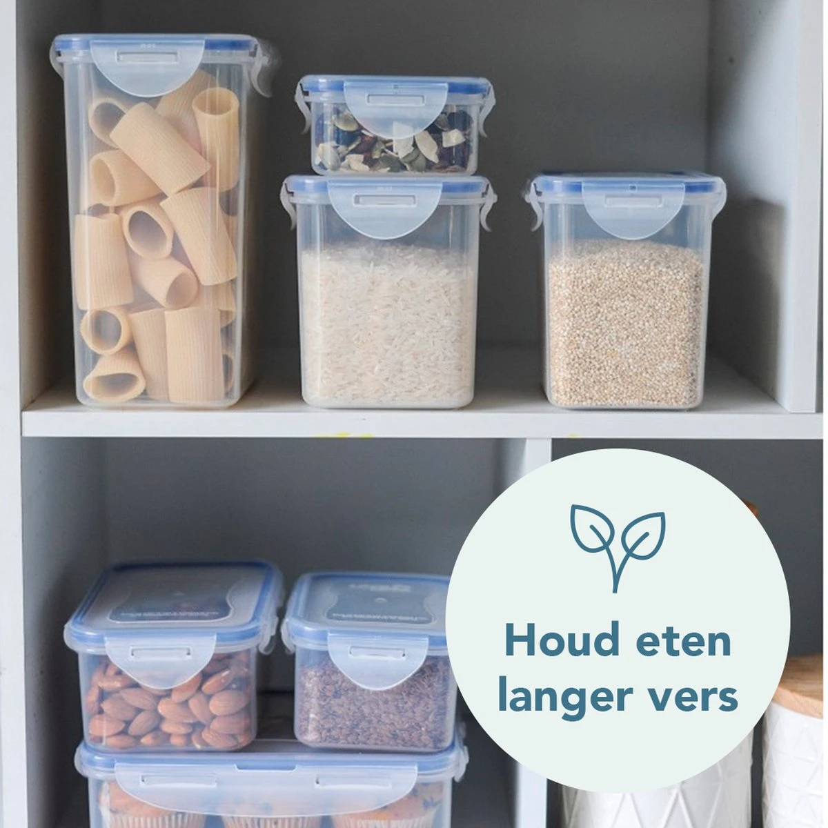 Lock&Lock Vershouddoos - Bewaardoos Voedsel - Voorraadpot - Set Van 2 Stuks - Voor Spaghetti/Pasta - 2 Liter - Transparant 4 Lock&Lock Vershouddoos - Bewaardoos Voedsel - Voorraadpot - Set Van 2 Stuks - Voor Spaghetti/Pasta - 2 Liter - Transparant - Afbeelding 4