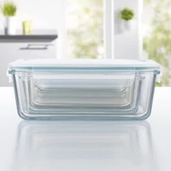 GOURMETmaxx Klick-it Glazen Bewaardozen, Set Van 4 Potten Met Deksels | Vaatwasmachine-, Magnetron- En Vriezerbestendig, Deksels Met Siliconen Afdichting En 4-weg Kliksluiting Transparent -Thuis Opslag Winkel 1200x1200 1790