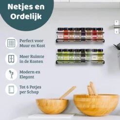 Mmoods Kruidenrek Ophangbaar Zonder Boren - 4 Laags Voor 24 Kruidenpotjes - Speciaal Voor Muur, Wandkast, Kastdeur - Hangende Kruidenorganizer Keuken - Keukenaccessoires 13 Mmoods Kruidenrek Ophangbaar Zonder Boren - 4 Laags Voor 24 Kruidenpotjes - Speciaal Voor Muur, Wandkast, Kastdeur - Hangende Kruidenorganizer Keuken - Keukenaccessoires -Thuis Opslag Winkel 1200x1200 180