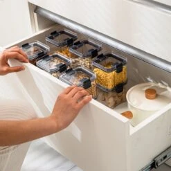 KE&1 Voorraadpotten - Container - Compartimenten - Bewaarbakjes - Vershouddoos - Snoeppot - Voorraadbussen - Vershoudbakjes - Meal Prep Bakjes -Thuis Opslag Winkel 1200x1200 1808