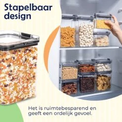 KE&1 Voorraadpotten - Container - Compartimenten - Bewaarbakjes - Vershouddoos - Snoeppot - Voorraadbussen - Vershoudbakjes - Meal Prep Bakjes -Thuis Opslag Winkel 1200x1200 1811