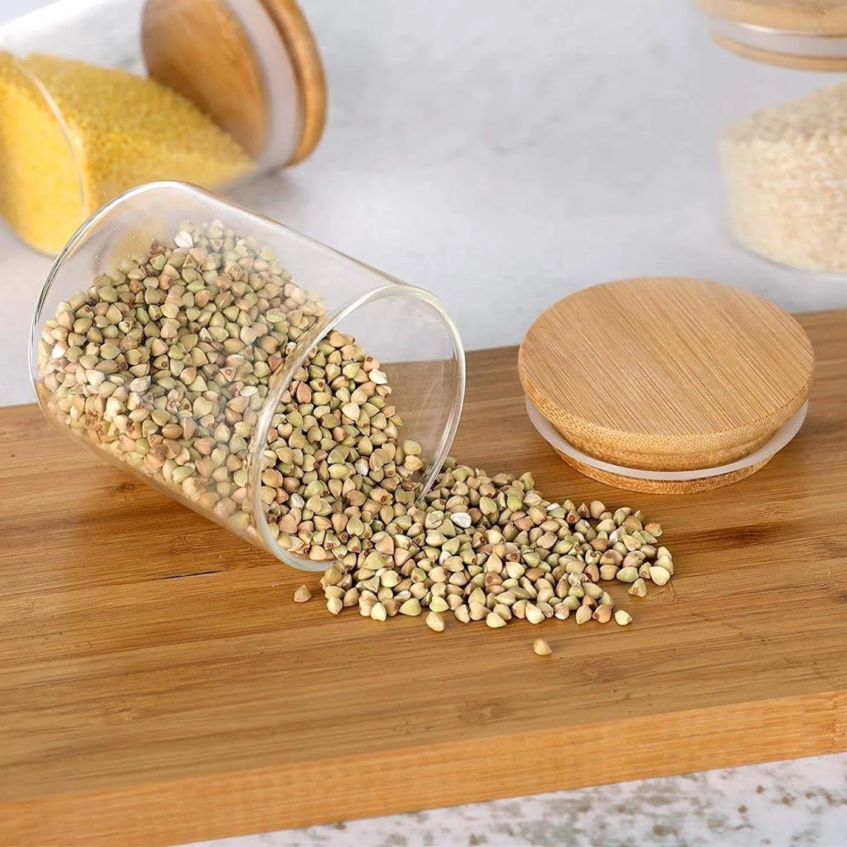 Quality Needz - Voorraadpotten - Glazen Potjes Met Deksel - 250 ML - 10 Delige Set - BPA-vrij - Gratis Pen & Herschrijfbare Stickers - Snoeppot 4 Quality Needz - Voorraadpotten - Glazen Potjes Met Deksel - 250 ML - 10 Delige Set - BPA-vrij - Gratis Pen & Herschrijfbare Stickers - Snoeppot - Afbeelding 4