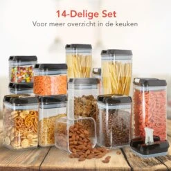 KitchenBrothers Voorraadpotten - 14 Stuks - Luchtdicht - Herschrijfbare Labels - Kunststof 12 KitchenBrothers Voorraadpotten - 14 Stuks - Luchtdicht - Herschrijfbare Labels - Kunststof -Thuis Opslag Winkel 1200x1200 1861