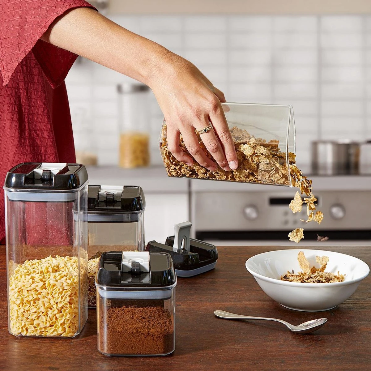 KitchenBrothers Voorraadpotten - 7 Stuks - Luchtdicht - Herschrijfbare Labels - Kunststof 9 KitchenBrothers Voorraadpotten - 7 Stuks - Luchtdicht - Herschrijfbare Labels - Kunststof - Afbeelding 9