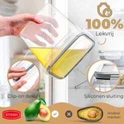 Vershoudbakjes - Meal Prep Bakjes - Lunchbox - Diepvriesbakjes - Vershouddoos - Vershoudbakjes Set - Plastic Bakjes - Voedselcontainer - Magnetron Bakjes Met Deksel - 14 Stuks - BPA Vrij - Stosh -Thuis Opslag Winkel 1200x1200 1912