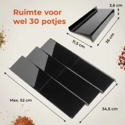 Goedewaere Kruidenrek Lade - 6 Stuks - Keuken Organizers - Keukenlade Organiser - Kruiden Organizer - Uitschuifbaar - Kunststof -Thuis Opslag Winkel 1200x1200 219