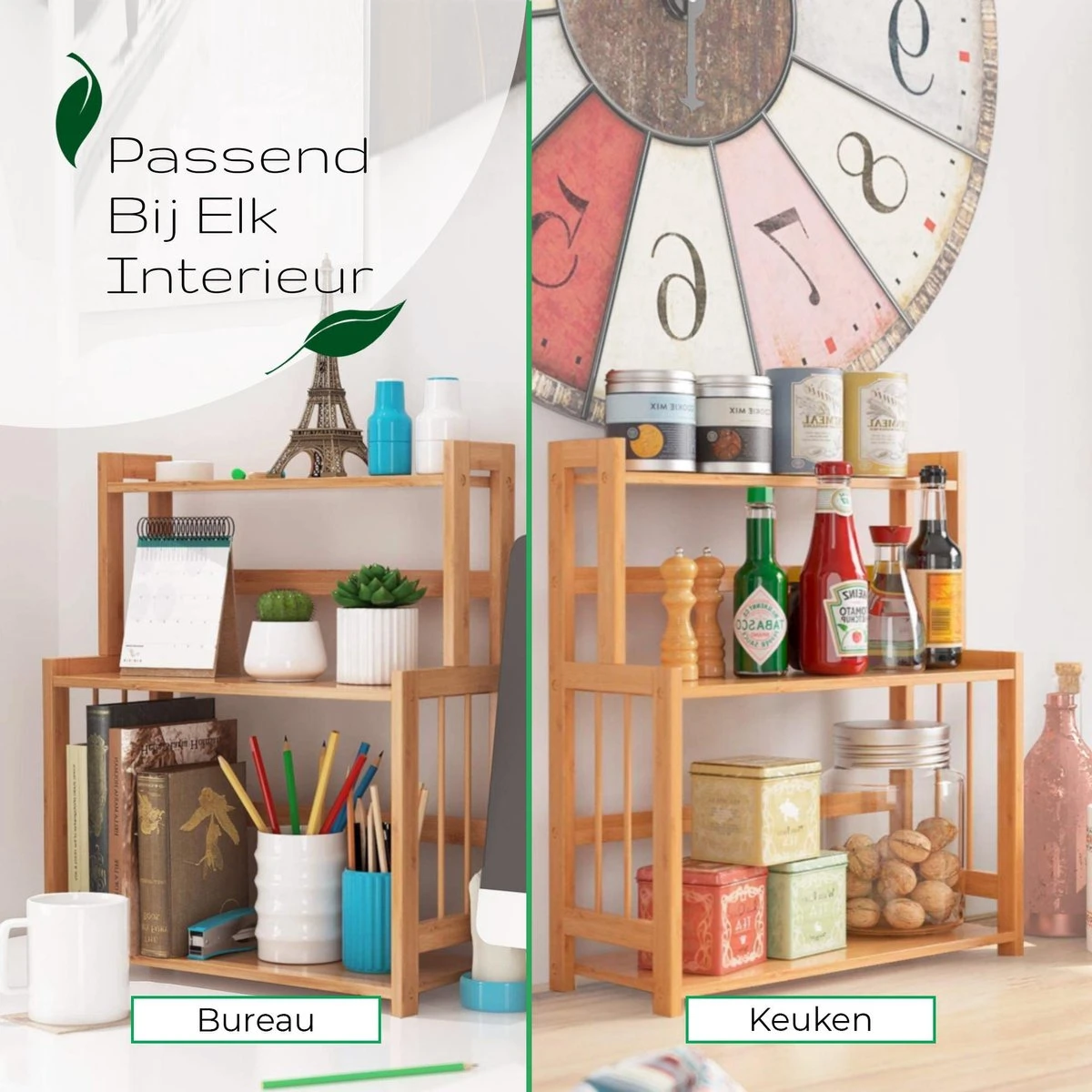 Cellavi Duurzaam Kruidenrek Staand Van Bamboe - Keukenrek Verstelbaar - Keuken Accessoires - Stevige Constructie - Multifunctioneel En Waterafstotend 2 Cellavi Duurzaam Kruidenrek Staand Van Bamboe - Keukenrek Verstelbaar - Keuken Accessoires - Stevige Constructie - Multifunctioneel En Waterafstotend - Afbeelding 2