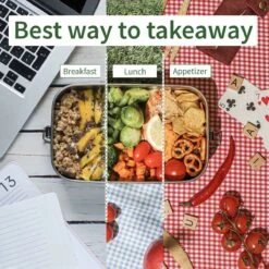 Bamboe Lunch Box 1400 Ml | Broodbox | Ecologisch | Roestvrijstalen Lunchbox | Bentobox No Leak | Smaakloos | Bamboe Grote Broodtrommel | Lunchbox Volwassenen | Lunchbox RVS Bamboe | Bambaw -Thuis Opslag Winkel 1200x1200 319