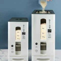 Merkloos TDR-Japans Rijst/Granen Container/Dispenser/ Opbergdoos - 6KG Inhoud - Wit 18 Merkloos TDR-Japans Rijst/Granen Container/Dispenser/ Opbergdoos - 6KG Inhoud - Wit -Thuis Opslag Winkel 1200x1200 374