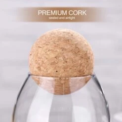 Igoods Helderglazen - Voorraadpot Met Kurkbal - Thee- En Koffiebus Met Bolvormig Houten Deksel - Voedselblikken - Keukenopslag - Opslagpotten 11 Igoods Helderglazen - Voorraadpot Met Kurkbal - Thee- En Koffiebus Met Bolvormig Houten Deksel - Voedselblikken - Keukenopslag - Opslagpotten -Thuis Opslag Winkel 1200x1200 383