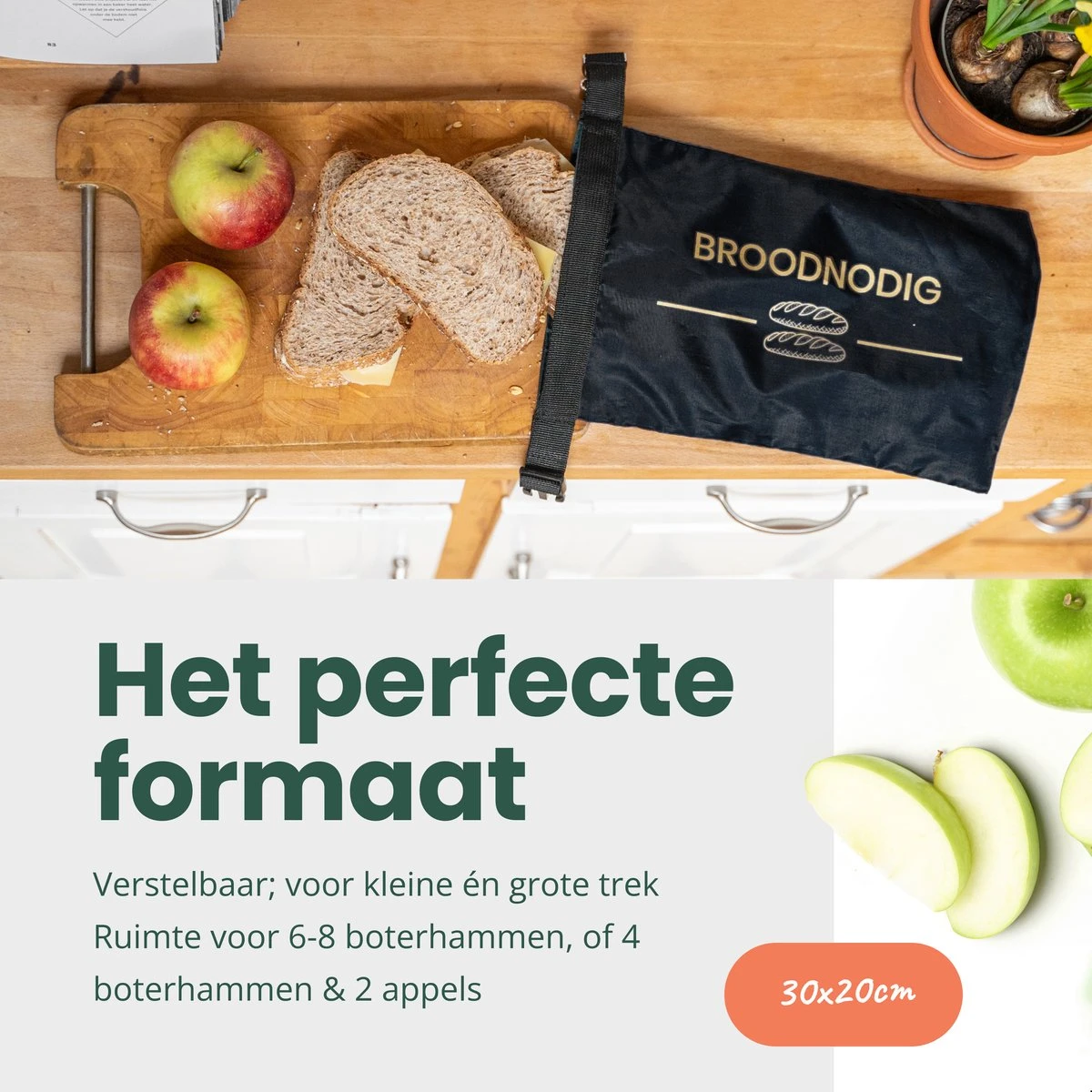 BROODNODIG® - Herbruikbare Boterhamzak - Van 100% Gerecyclede PET-flessen - Ideaal Als Diepvrieszakjes - Lunchzak - Herbruikbaar Boterhamzakje - Foodwrap - Lunchbox - 30x20cm - Zwart 3 BROODNODIG® - Herbruikbare Boterhamzak - Van 100% Gerecyclede PET-flessen - Ideaal Als Diepvrieszakjes - Lunchzak - Herbruikbaar Boterhamzakje - Foodwrap - Lunchbox - 30x20cm - Zwart - Afbeelding 3