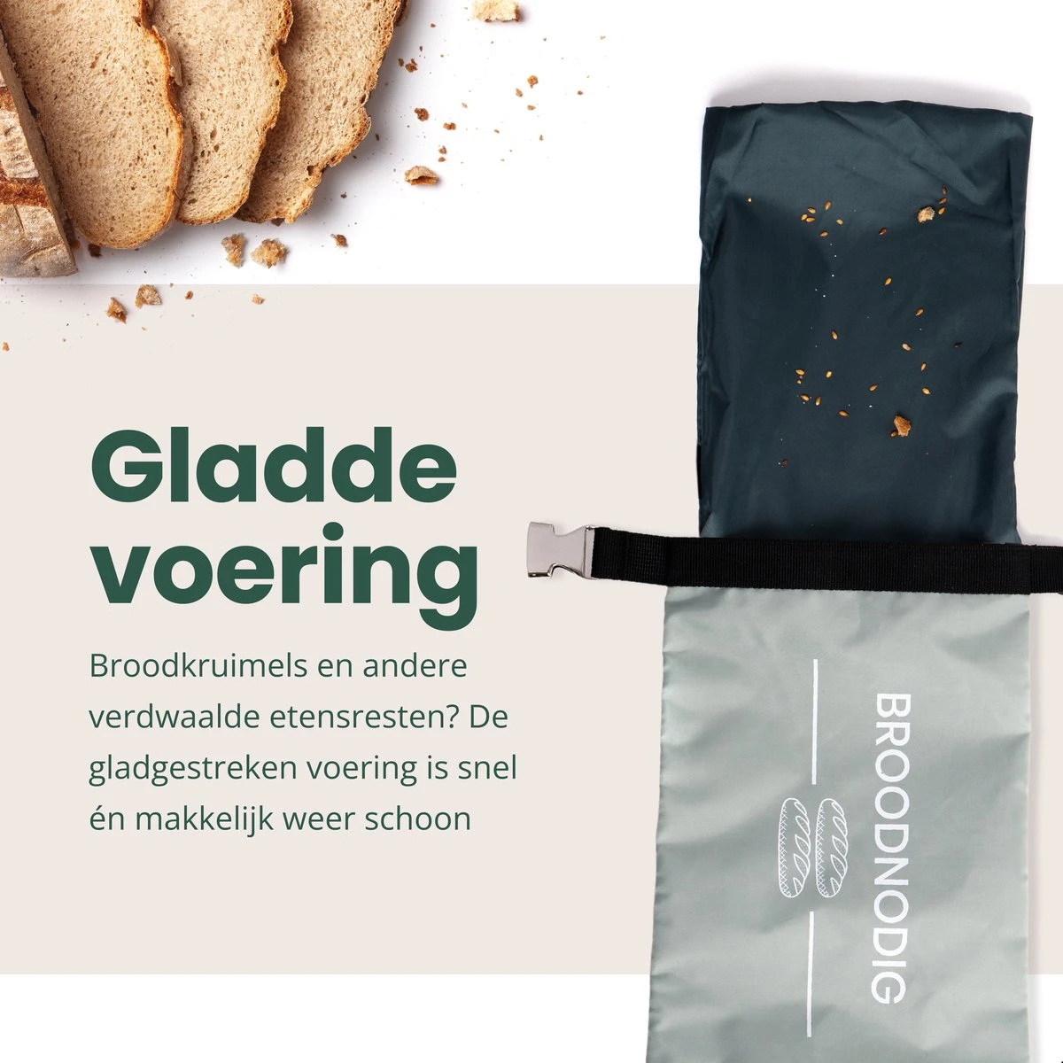 BROODNODIG® - Herbruikbare Boterhamzak - Van 100% Gerecyclede PET-flessen - Ideaal Als Diepvrieszakjes - Lunchzak - Herbruikbaar Boterhamzakje - Foodwrap - Lunchbox - 30x20cm - Pastel Groen 6 BROODNODIG® - Herbruikbare Boterhamzak - Van 100% Gerecyclede PET-flessen - Ideaal Als Diepvrieszakjes - Lunchzak - Herbruikbaar Boterhamzakje - Foodwrap - Lunchbox - 30x20cm - Pastel Groen - Afbeelding 6