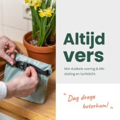 BROODNODIG® - Herbruikbare Boterhamzak - Van 100% Gerecyclede PET-flessen - Ideaal Als Diepvrieszakjes - Lunchzak - Herbruikbaar Boterhamzakje - Foodwrap - Lunchbox - 30x20cm - Pastel Groen 17 BROODNODIG® - Herbruikbare Boterhamzak - Van 100% Gerecyclede PET-flessen - Ideaal Als Diepvrieszakjes - Lunchzak - Herbruikbaar Boterhamzakje - Foodwrap - Lunchbox - 30x20cm - Pastel Groen -Thuis Opslag Winkel 1200x1200 451