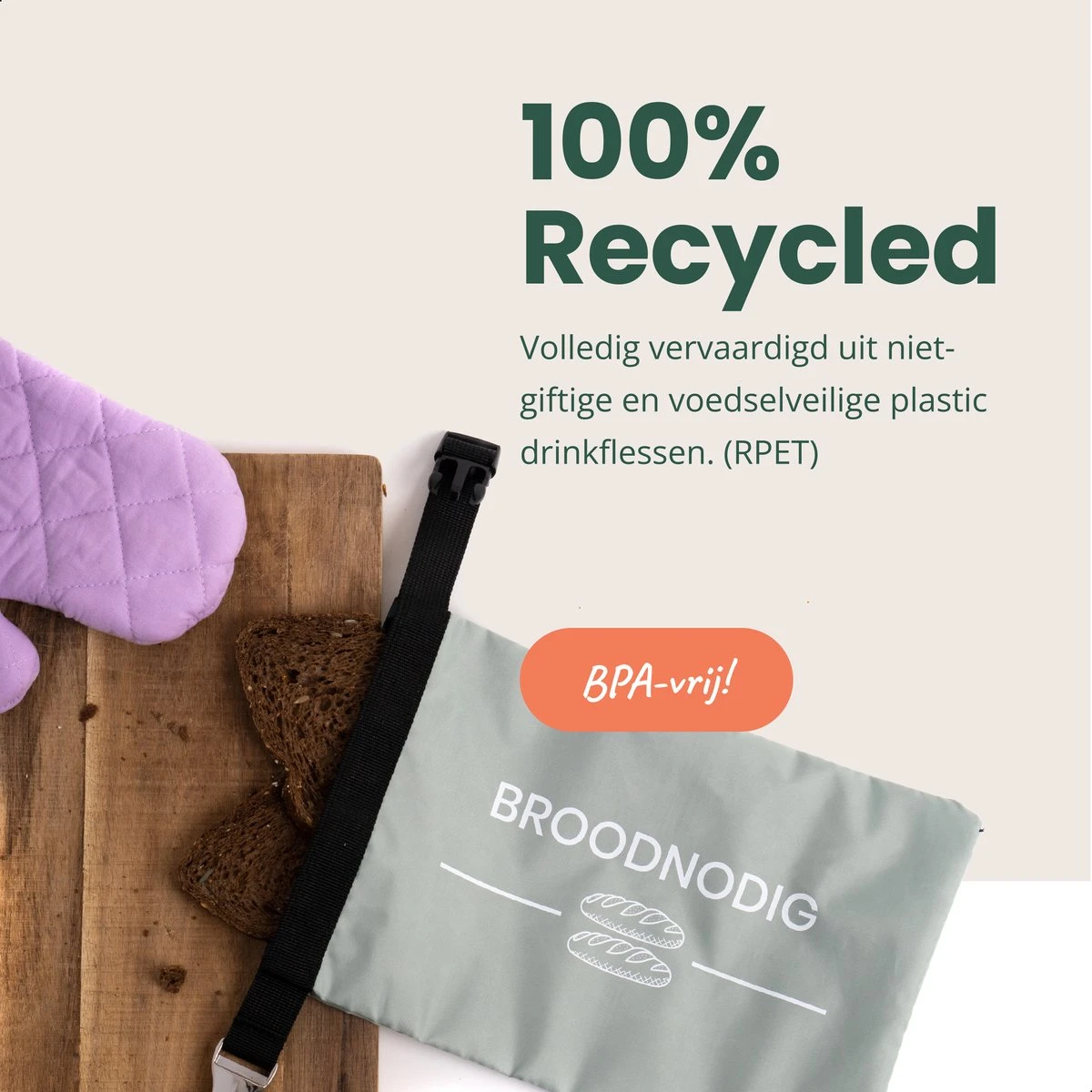 BROODNODIG® - Herbruikbare Boterhamzak - Van 100% Gerecyclede PET-flessen - Ideaal Als Diepvrieszakjes - Lunchzak - Herbruikbaar Boterhamzakje - Foodwrap - Lunchbox - 30x20cm - Pastel Groen 10 BROODNODIG® - Herbruikbare Boterhamzak - Van 100% Gerecyclede PET-flessen - Ideaal Als Diepvrieszakjes - Lunchzak - Herbruikbaar Boterhamzakje - Foodwrap - Lunchbox - 30x20cm - Pastel Groen - Afbeelding 10