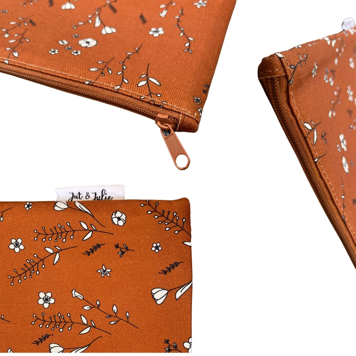 Jut & Julie - Boterhamzakje - Bruin Met Bloemen - 22x22cm - Herbruikbaar - Wasbaar - Duurzaam - Lunchzakje - Lunchtas - Lunchbox Volwassenen 2 Jut & Julie - Boterhamzakje - Bruin Met Bloemen - 22x22cm - Herbruikbaar - Wasbaar - Duurzaam - Lunchzakje - Lunchtas - Lunchbox Volwassenen - Afbeelding 2
