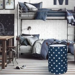 MAESON Wasmand Met Deksel - Opvouwbaar - Waterdicht - 72 L - Opbergmand Kinderkamer - Blauw -Thuis Opslag Winkel 1200x1200 487