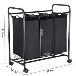 Songmics Wassorteerder – Wasmand – Wasbox – Waswagen – Was Sorteren - Wascollector – Zwart 13 Songmics Wassorteerder – Wasmand – Wasbox – Waswagen – Was Sorteren - Wascollector – Zwart -Thuis Opslag Winkel 1200x1200 527