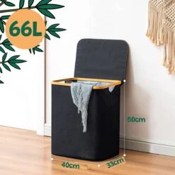 BrandtBergkamp Wasmand Zwart - 2 Stuks - Opvouwbare Wasmand - Wassorteerder - 150L -Thuis Opslag Winkel 1200x1200 546