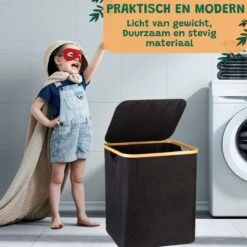 BrandtBergkamp Wasmand Zwart - 2 Stuks - Opvouwbare Wasmand - Wassorteerder - 150L -Thuis Opslag Winkel 1200x1200 548