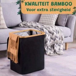 BrandtBergkamp Wasmand Zwart - 2 Stuks - Opvouwbare Wasmand - Wassorteerder - 150L -Thuis Opslag Winkel 1200x1200 549