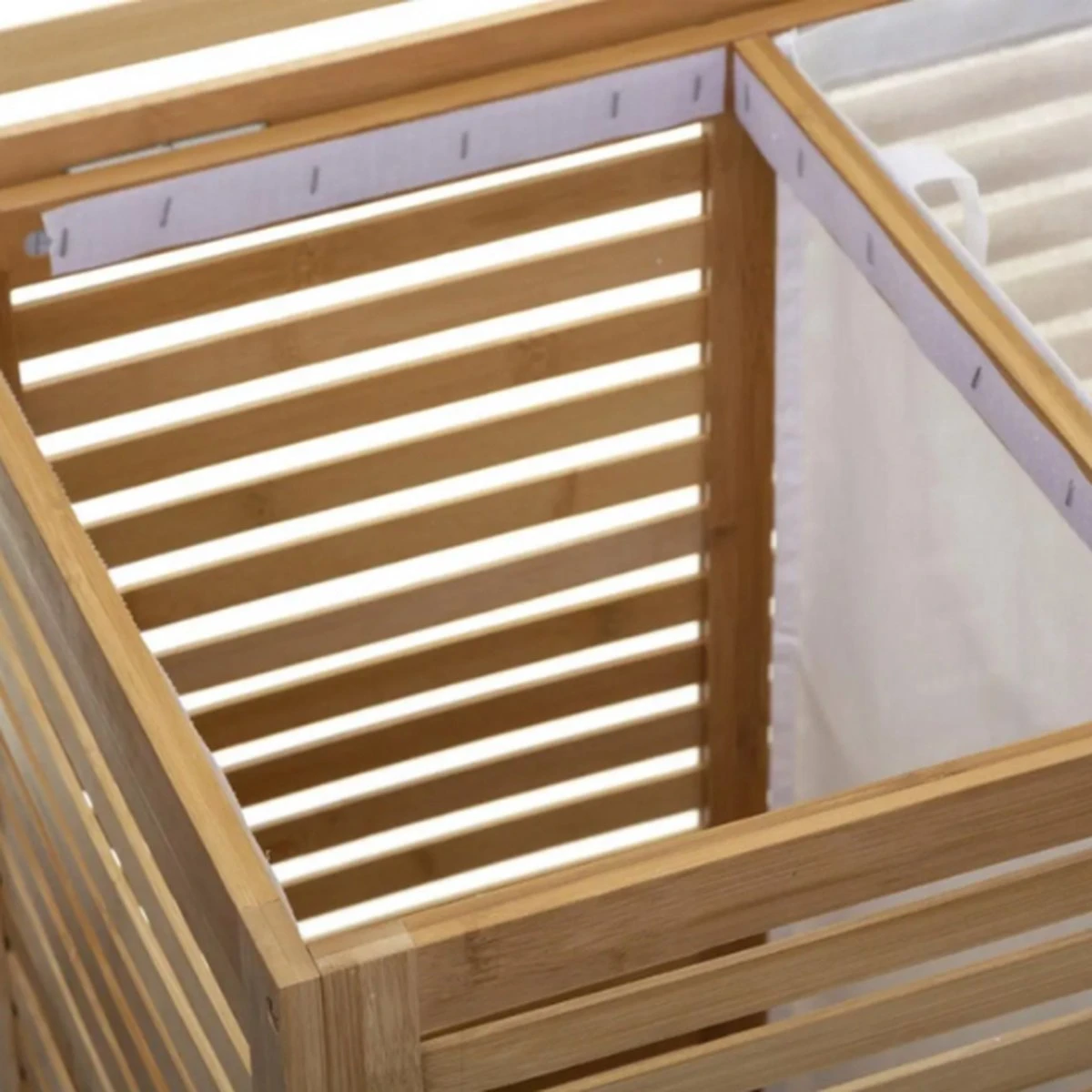 Merkloos Bamboe Wasmand XL Dubbel - Rieten Mand Met Deksel - 60 X 40 X 58 Cm 5 Merkloos Bamboe Wasmand XL Dubbel - Rieten Mand Met Deksel - 60 X 40 X 58 Cm - Afbeelding 5