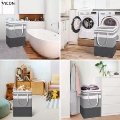 Draagbare Wasmand Met Versterkte Handgrepen - Set Van 3 X 75L Inhoud - Opvouwbaar - Waszakken Voor Wasgoed - Wassorteerder - Organizer Kleding - Wasbox 10 Draagbare Wasmand Met Versterkte Handgrepen - Set Van 3 X 75L Inhoud - Opvouwbaar - Waszakken Voor Wasgoed - Wassorteerder - Organizer Kleding - Wasbox -Thuis Opslag Winkel 1200x1200 591