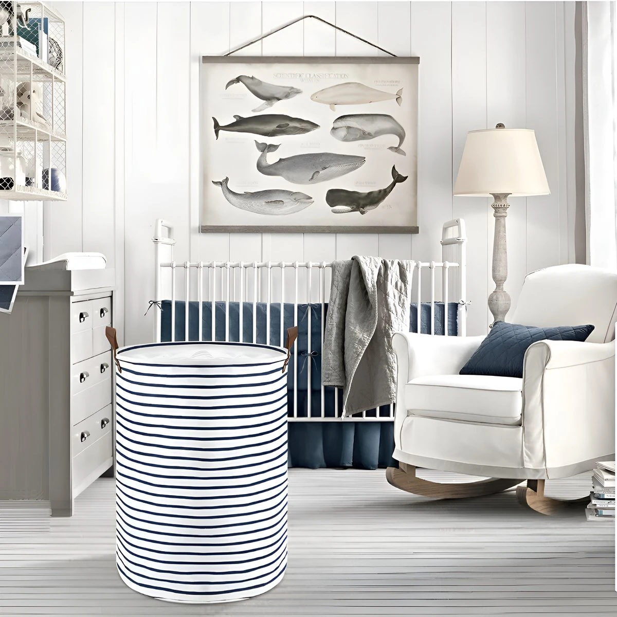 MAESON Wasmand Met Deksel - Opvouwbaar - Waterdicht - 72 L - Opbergmand Kinderkamer - Wit 3 MAESON Wasmand Met Deksel - Opvouwbaar - Waterdicht - 72 L - Opbergmand Kinderkamer - Wit - Afbeelding 3