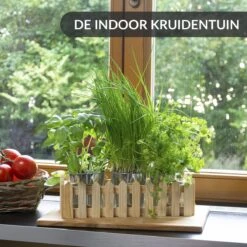 Chefarone Kruidenpotten - Keuken Kruiden Potten 3-Delig - Kruidentuin Indoor - Bloempotten - Hout -Thuis Opslag Winkel 1200x1200 710