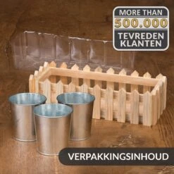 Chefarone Kruidenpotten - Keuken Kruiden Potten 3-Delig - Kruidentuin Indoor - Bloempotten - Hout -Thuis Opslag Winkel 1200x1200 712