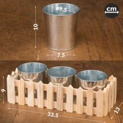 Chefarone Kruidenpotten - Keuken Kruiden Potten 3-Delig - Kruidentuin Indoor - Bloempotten - Hout -Thuis Opslag Winkel 1200x1200 713